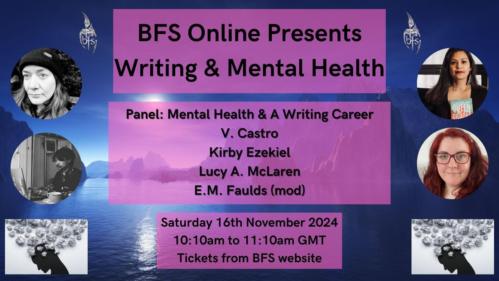 BFS Online: Writing and Mental Health – Mental Health and a Writing Career