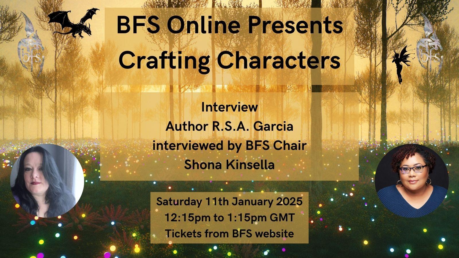 BFS Online: Crafting Characters – Interview with R.S.A. Garcia