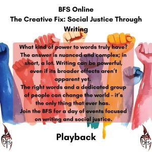 Playback – The Creative Fix: Social Justice Through Writing