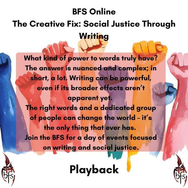 Playback – The Creative Fix: Social Justice Through Writing