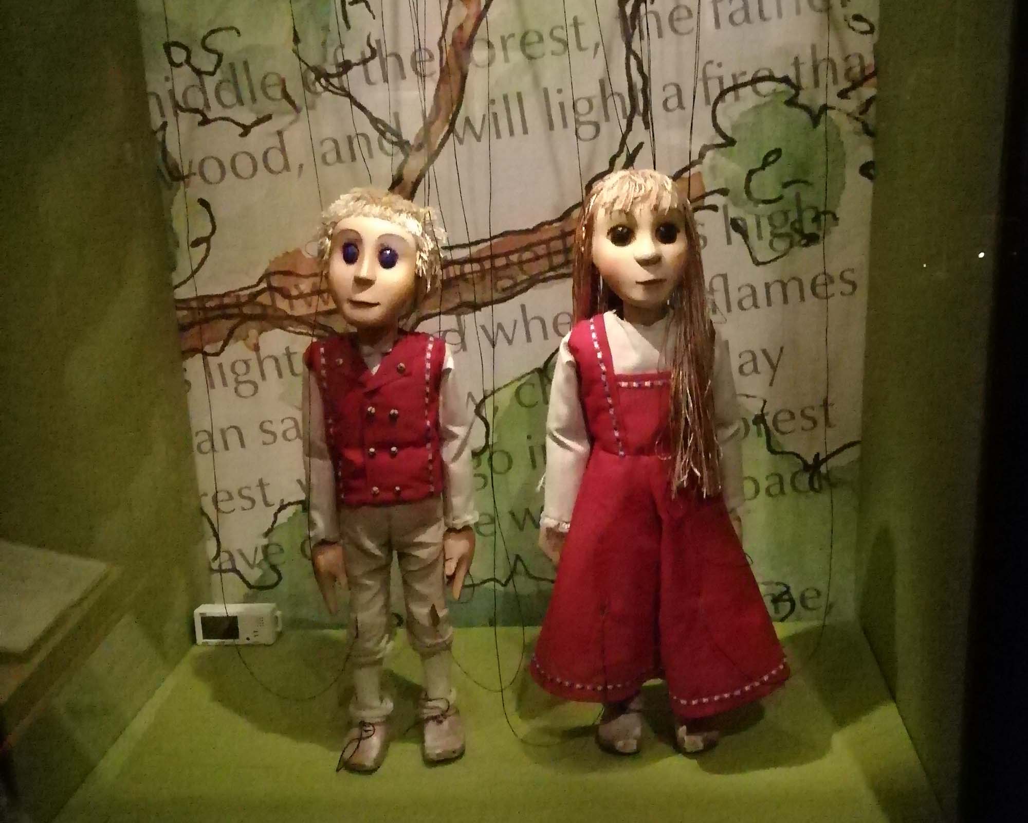 Puppets of Kai and Gerda from Hans Christian Anderson’s “The Snow Queen”