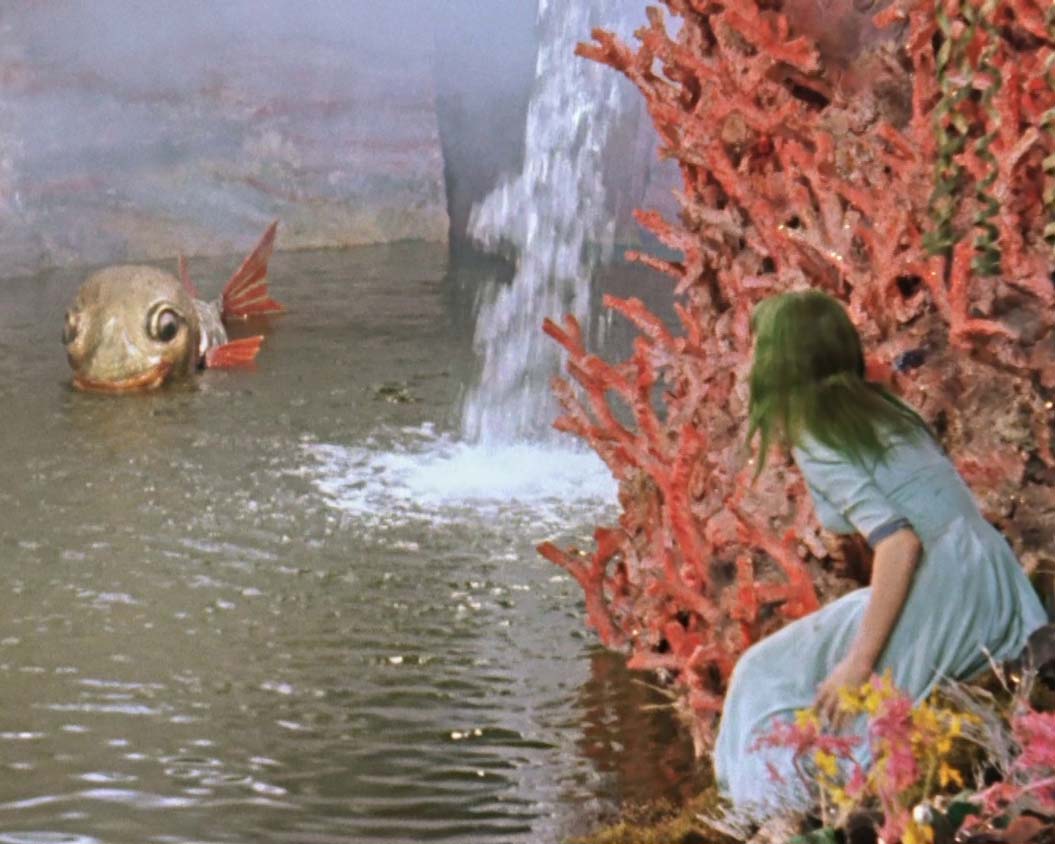 The Princess and a fish from the Singing Ringing Tree