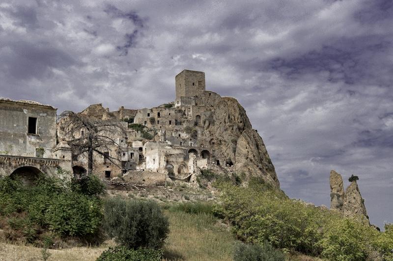 Craco, an abandoned town in Basilicata, Italy