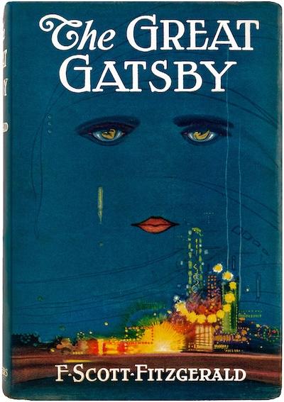 The cover of The Great Gatsby by F Scott Fitzgerald