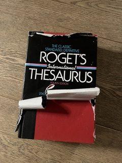 An old copy of Roget's Thesaurus