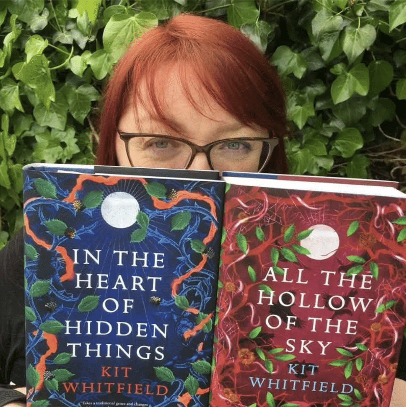 Kit Whitfield with her books