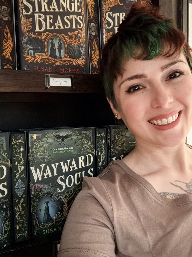 Author Susan J Morris with her books